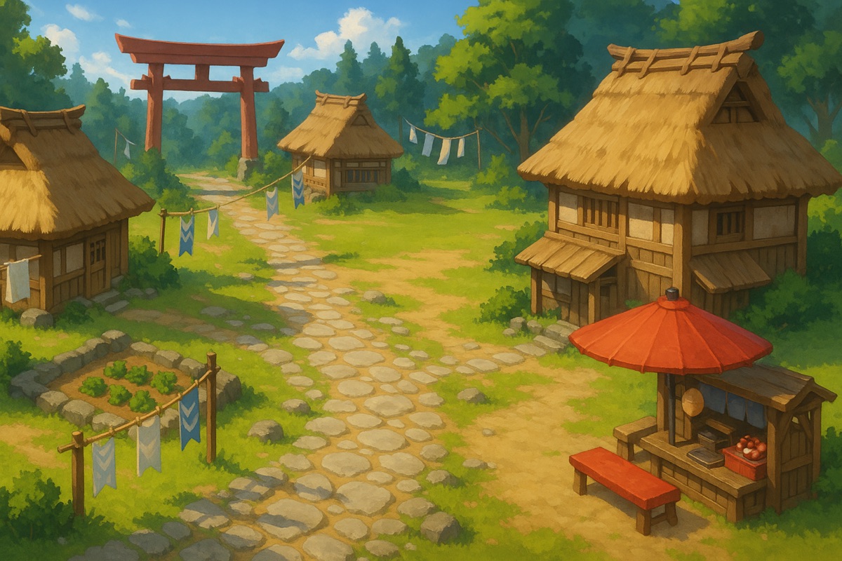 隠れ里の朝