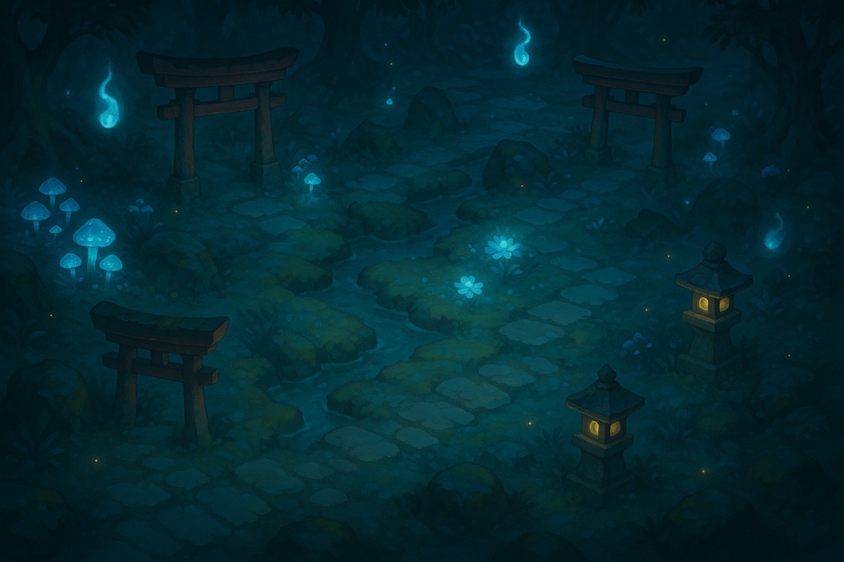 月夜の霊沼